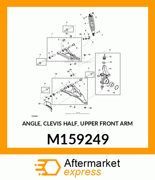 ANGLE, CLEVIS HALF, UPPER FRONT ARM M159249