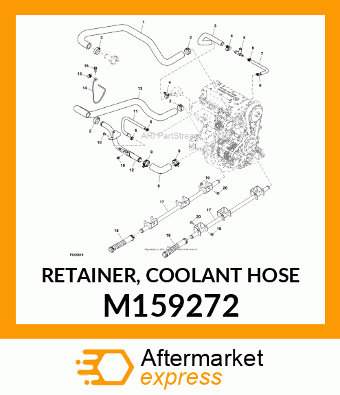 RETAINER, COOLANT HOSE M159272