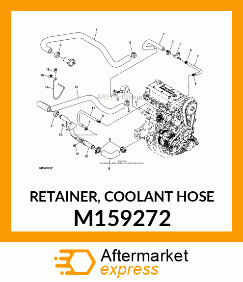 RETAINER, COOLANT HOSE M159272