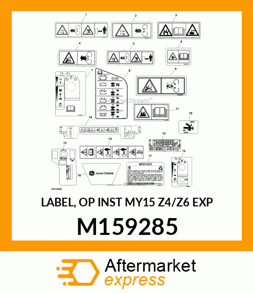 LABEL, OP INST MY15 Z4/Z6 EXP M159285