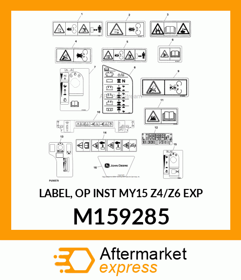 LABEL, OP INST MY15 Z4/Z6 EXP M159285