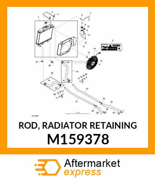 ROD, RADIATOR RETAINING M159378