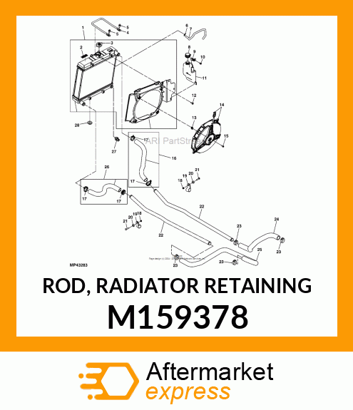 ROD, RADIATOR RETAINING M159378