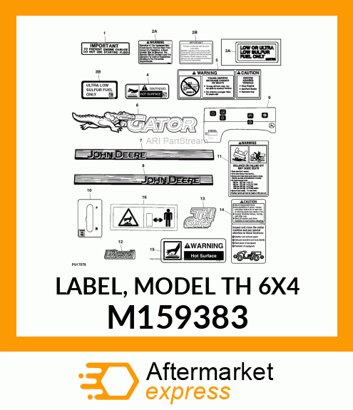 LABEL, MODEL TH 6X4 M159383