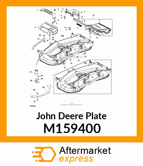 PLATE, RH REAR BAFFLE (62C) M159400