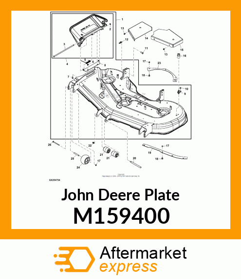 PLATE, RH REAR BAFFLE (62C) M159400