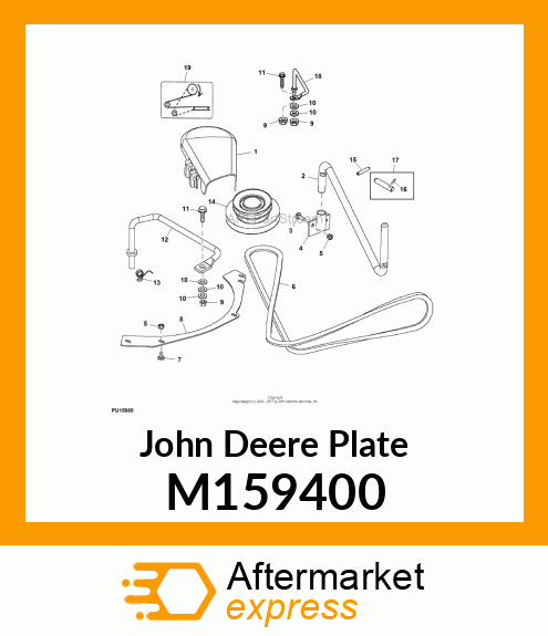 PLATE, RH REAR BAFFLE (62C) M159400