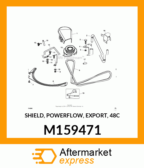 SHIELD, POWERFLOW, EXPORT, 48C M159471