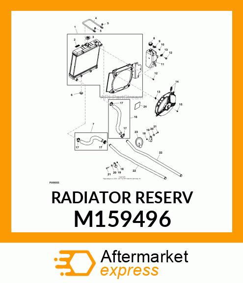 RADIATOR RESERVOIR, 825I RADIATOR O M159496