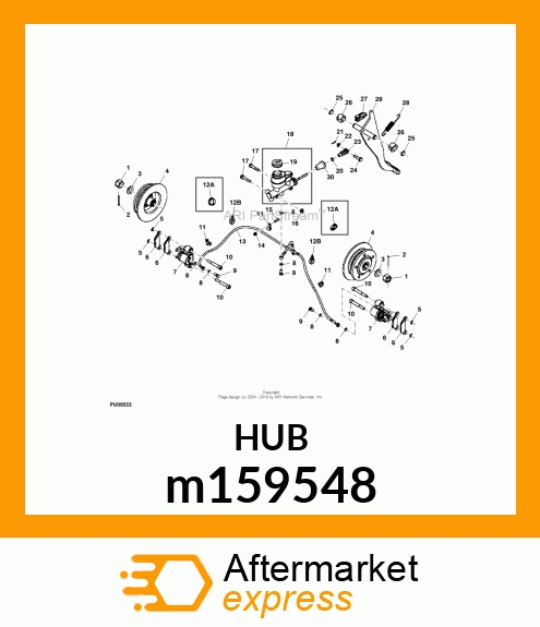 HUB KIT, KIT, WHEEL HUB/BRAKE ROTOR m159548