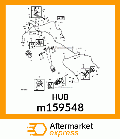 HUB KIT, KIT, WHEEL HUB/BRAKE ROTOR m159548