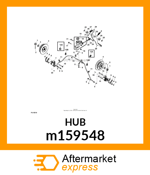 HUB KIT, KIT, WHEEL HUB/BRAKE ROTOR m159548