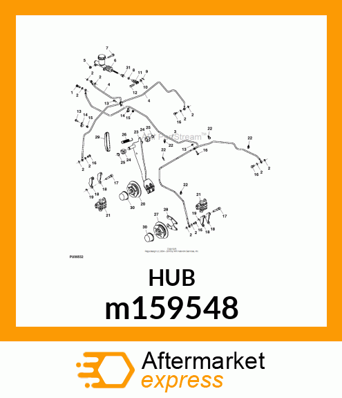 HUB KIT, KIT, WHEEL HUB/BRAKE ROTOR m159548