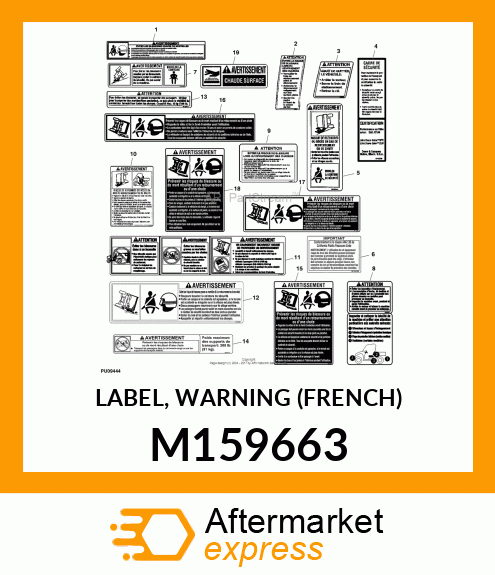 LABEL, WARNING (FRENCH) M159663