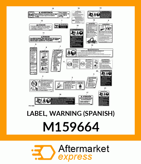 LABEL, WARNING (SPANISH) M159664