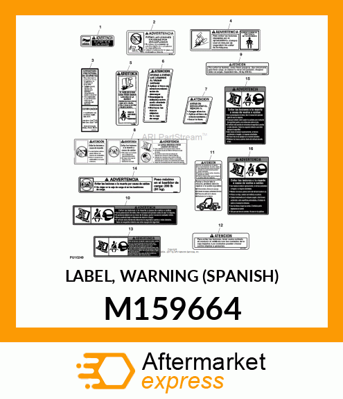 LABEL, WARNING (SPANISH) M159664