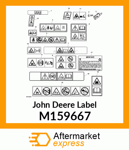 LABEL, WARNING/CAUTION HOMOLOGATED M159667