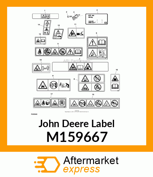 LABEL, WARNING/CAUTION HOMOLOGATED M159667