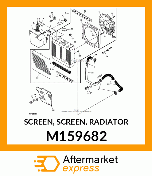 SCREEN, SCREEN, RADIATOR M159682