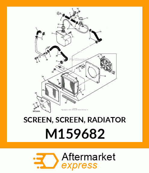 SCREEN, SCREEN, RADIATOR M159682