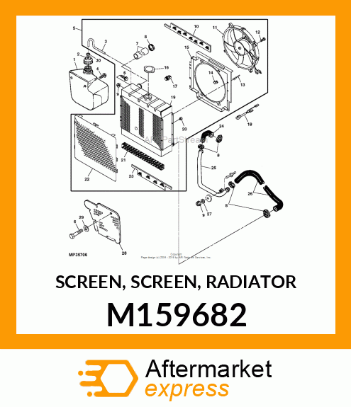 SCREEN, SCREEN, RADIATOR M159682