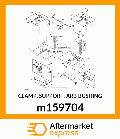 CLAMP, SUPPORT, ARB BUSHING m159704