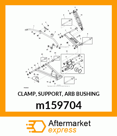 CLAMP, SUPPORT, ARB BUSHING m159704