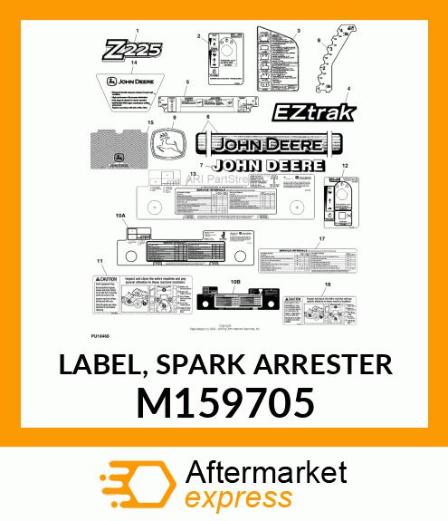 LABEL, SPARK ARRESTER M159705