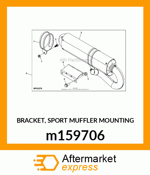 BRACKET, SPORT MUFFLER MOUNTING m159706