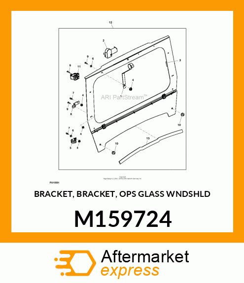 BRACKET, BRACKET, OPS GLASS WNDSHLD M159724