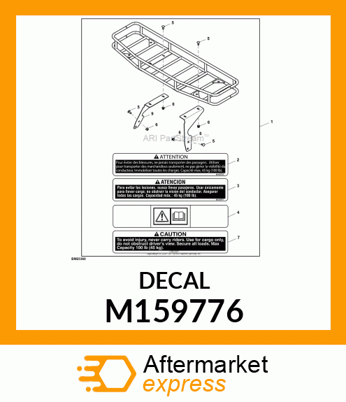 LABEL, MAX WEIGHT WARNING (FRENCH) M159776