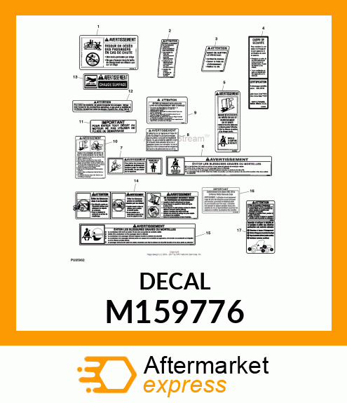 LABEL, MAX WEIGHT WARNING (FRENCH) M159776