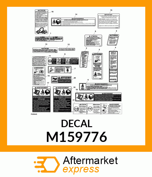 LABEL, MAX WEIGHT WARNING (FRENCH) M159776