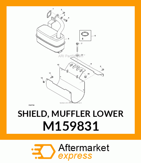 SHIELD, MUFFLER LOWER M159831