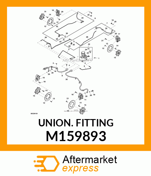 UNION, BRAKE TUBE M159893