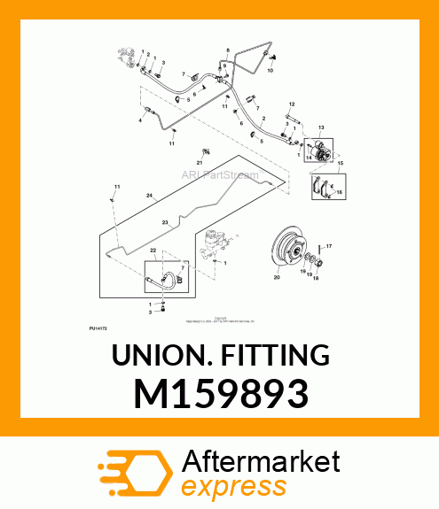 UNION, BRAKE TUBE M159893