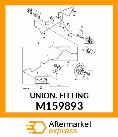 UNION, BRAKE TUBE M159893