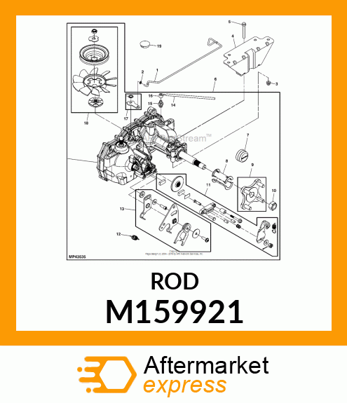 ROD, TOW VALVE EZT LH M159921