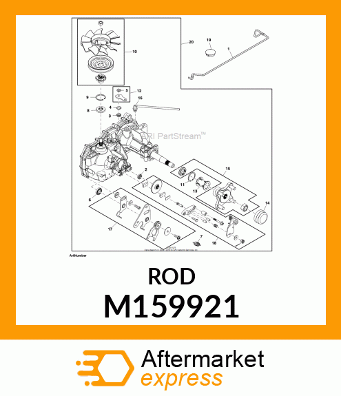 ROD, TOW VALVE EZT LH M159921