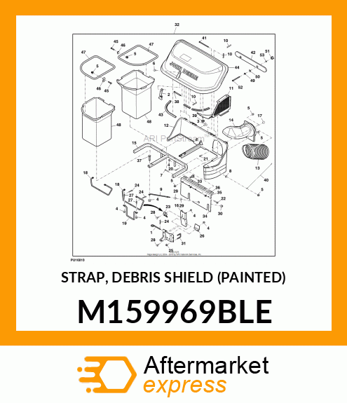 STRAP, DEBRIS SHIELD (PAINTED) M159969BLE