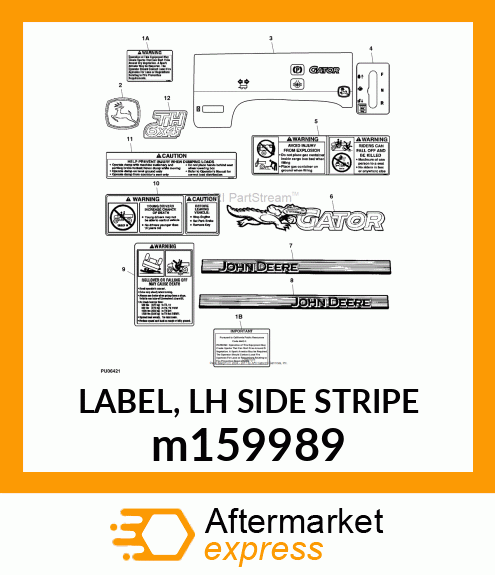 LABEL, LH SIDE STRIPE m159989