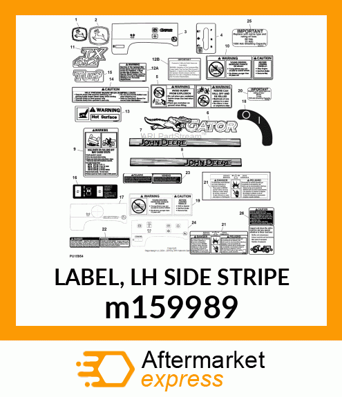 LABEL, LH SIDE STRIPE m159989