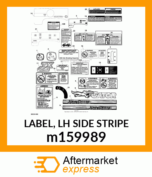 LABEL, LH SIDE STRIPE m159989