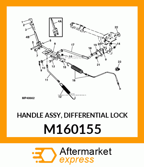 HANDLE ASSY, DIFFERENTIAL LOCK M160155