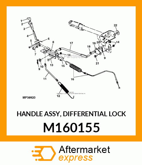 HANDLE ASSY, DIFFERENTIAL LOCK M160155