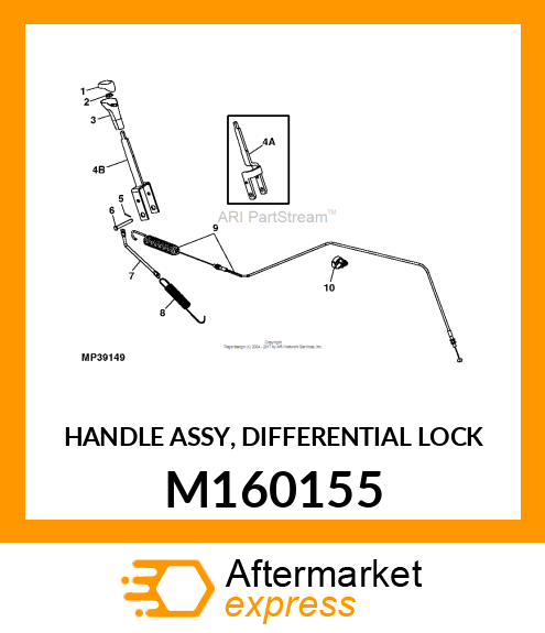 HANDLE ASSY, DIFFERENTIAL LOCK M160155