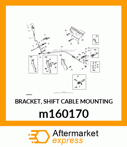 BRACKET, SHIFT CABLE MOUNTING m160170