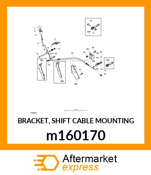 BRACKET, SHIFT CABLE MOUNTING m160170