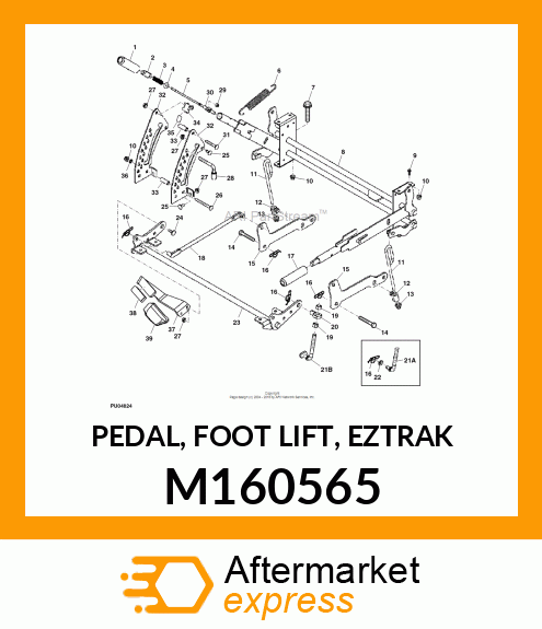 PEDAL, FOOT LIFT, EZTRAK M160565