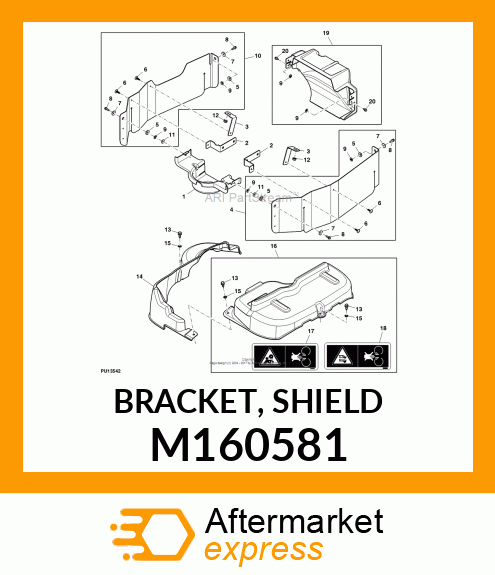 BRACKET, SHIELD M160581